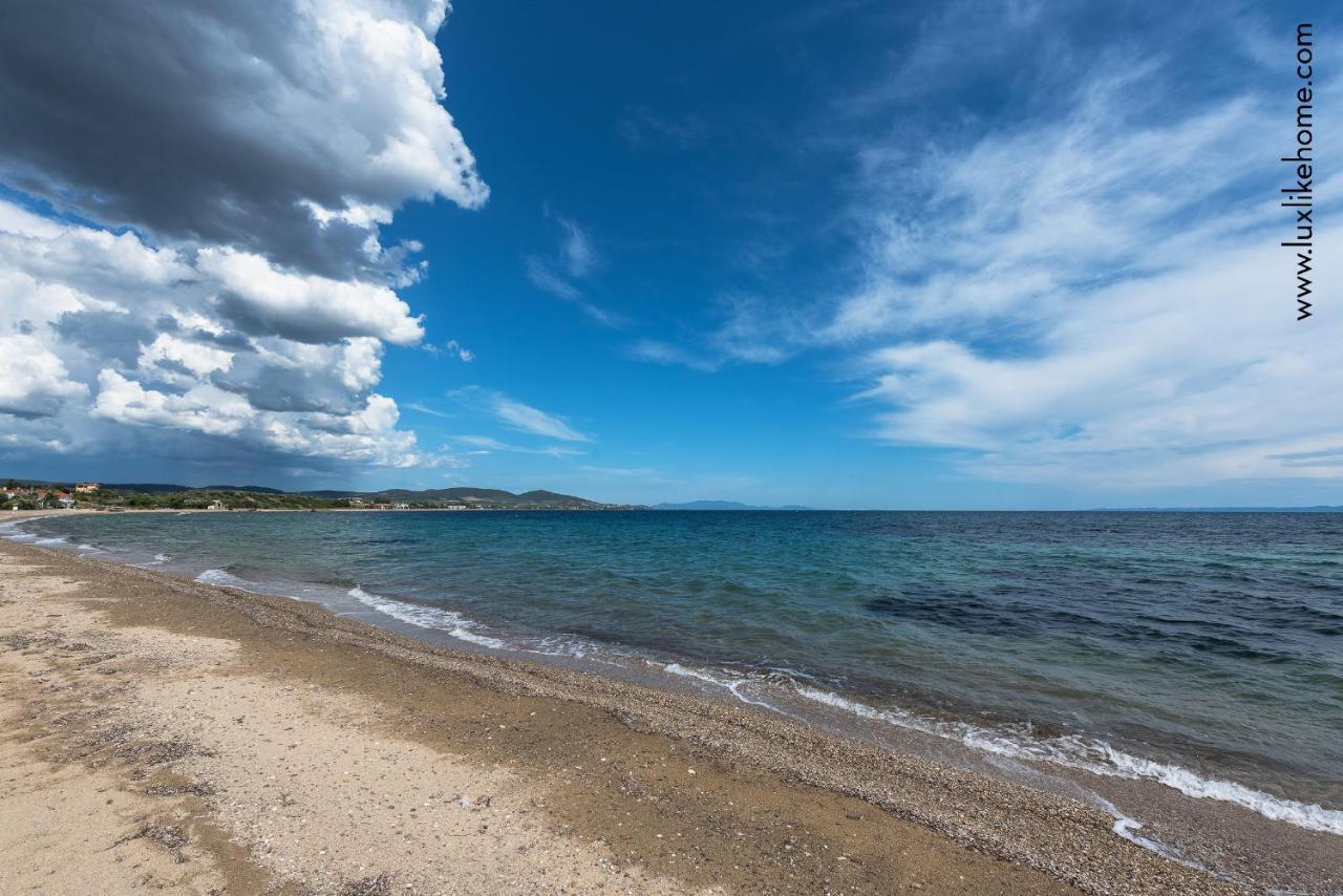 #Luxlikehome - Mediterranee Beachfront Summer House Kalyves Polygyrou Exteriör bild