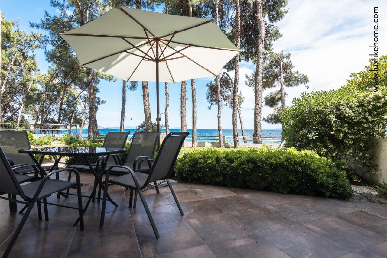#Luxlikehome - Mediterranee Beachfront Summer House Kalyves Polygyrou Exteriör bild