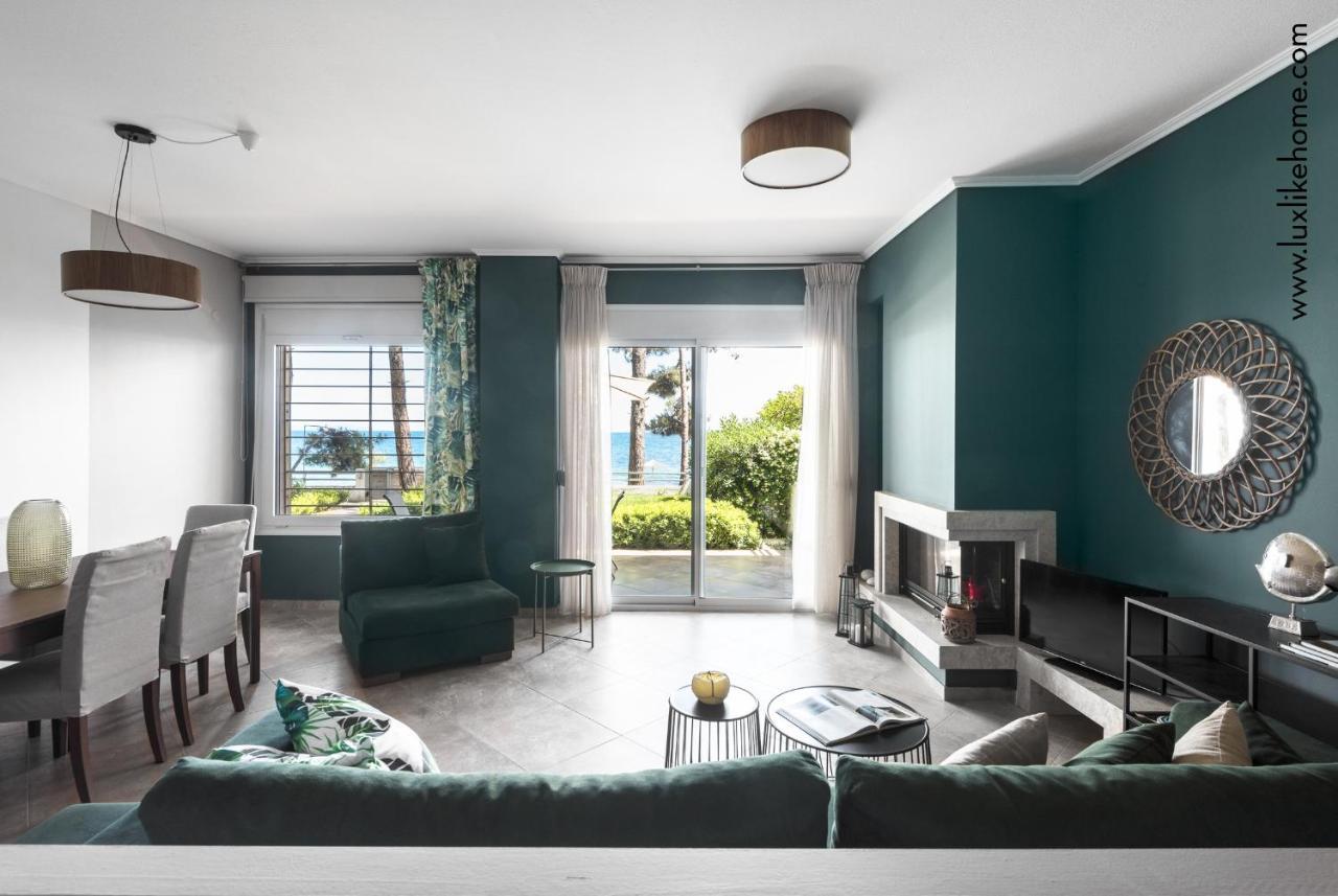 #Luxlikehome - Mediterranee Beachfront Summer House Kalyves Polygyrou Exteriör bild